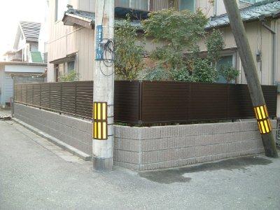 きれいなフェンスが出来上がり