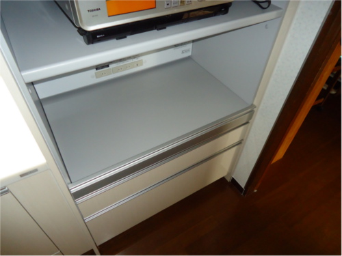 新しく取り付けた、家電ストッカー