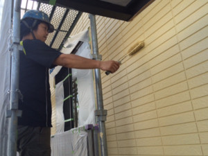 S様邸:塗装風景