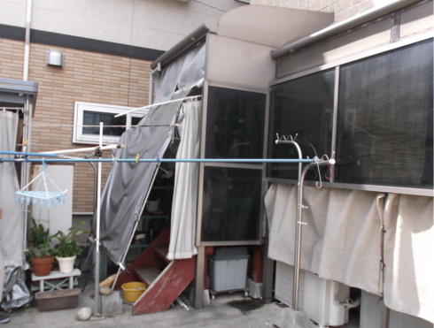 テラス：施工前