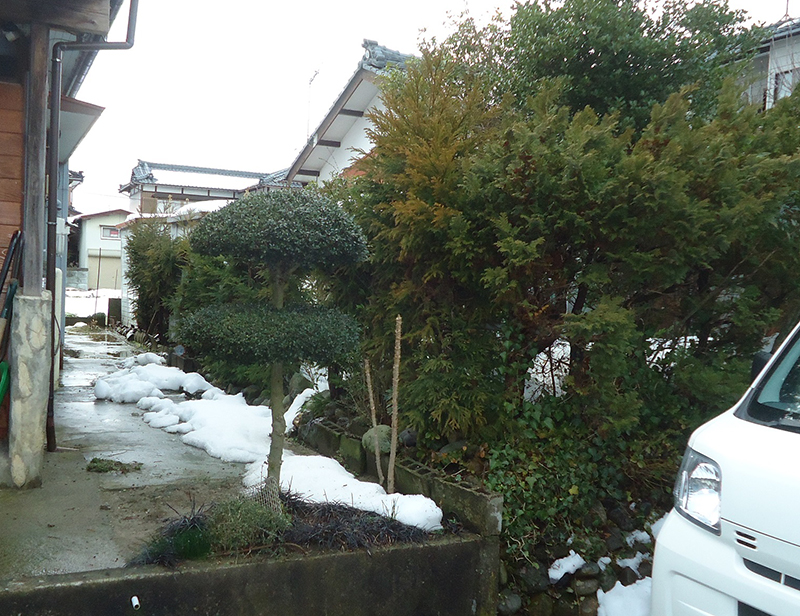 新潟市江南区 フェンス新設・ビフォー